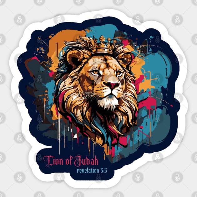 Lamb of God + Lion of Judah Sticker by Crossight_Overclothes